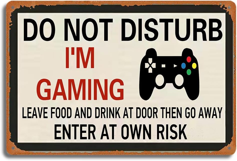 Gaming Controller - Vintage Gaming Do Not Disturb Metal