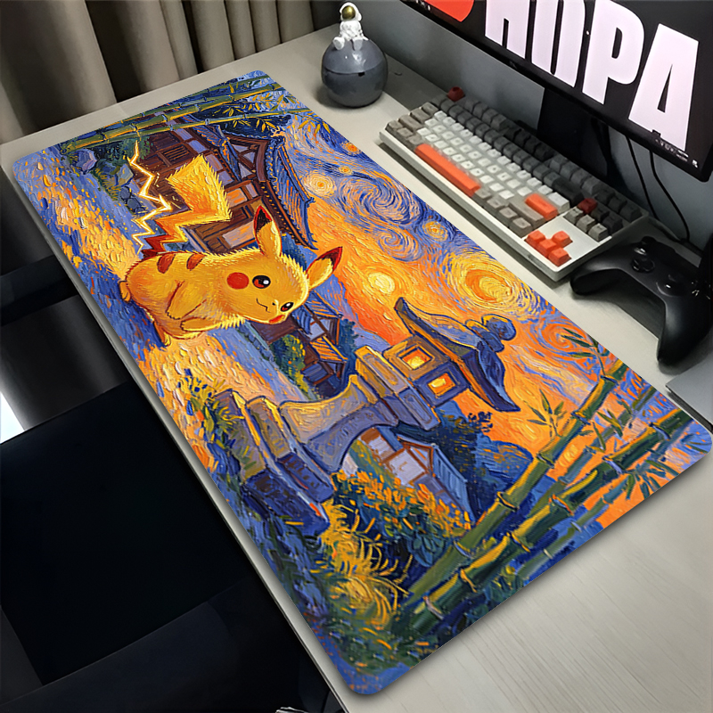 Pc Gaming Keyboard - Mouse Pad Pokemon Pikachus Rubber Extended
