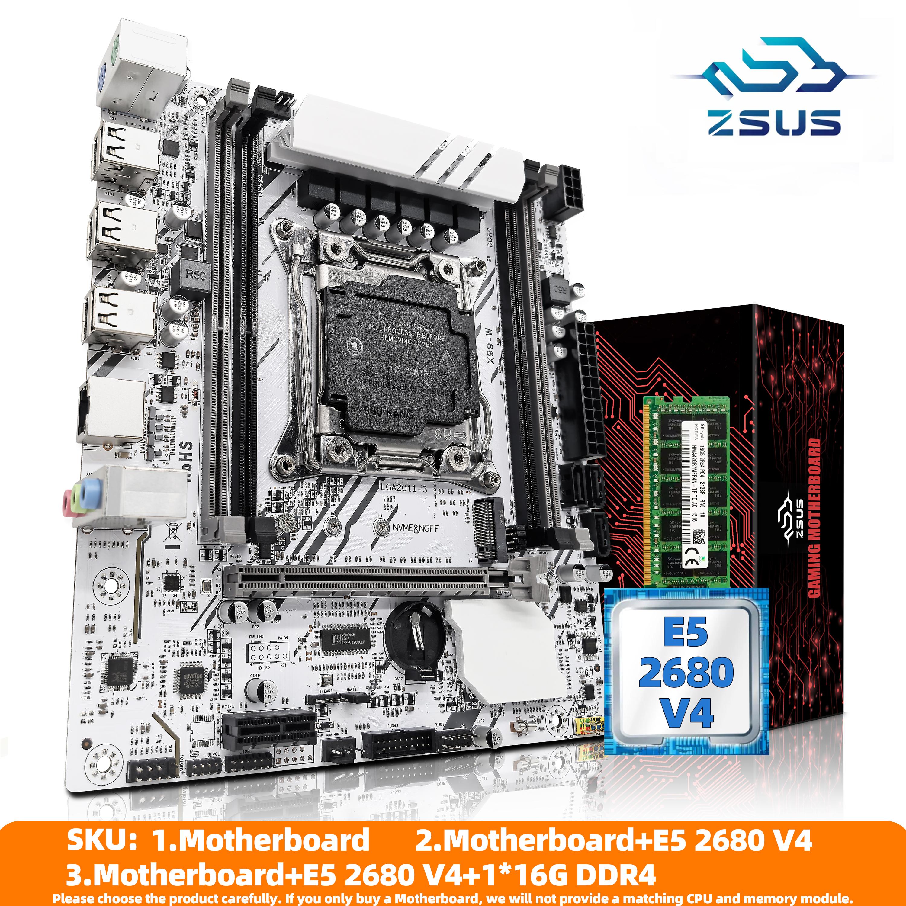 Pc Gaming Omen - ZSUS X99-W Motherboard Set Kit With