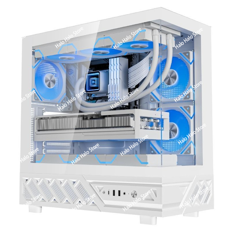 White Seaview ATX PC Case Temp - Pc Gaming White avis et prix