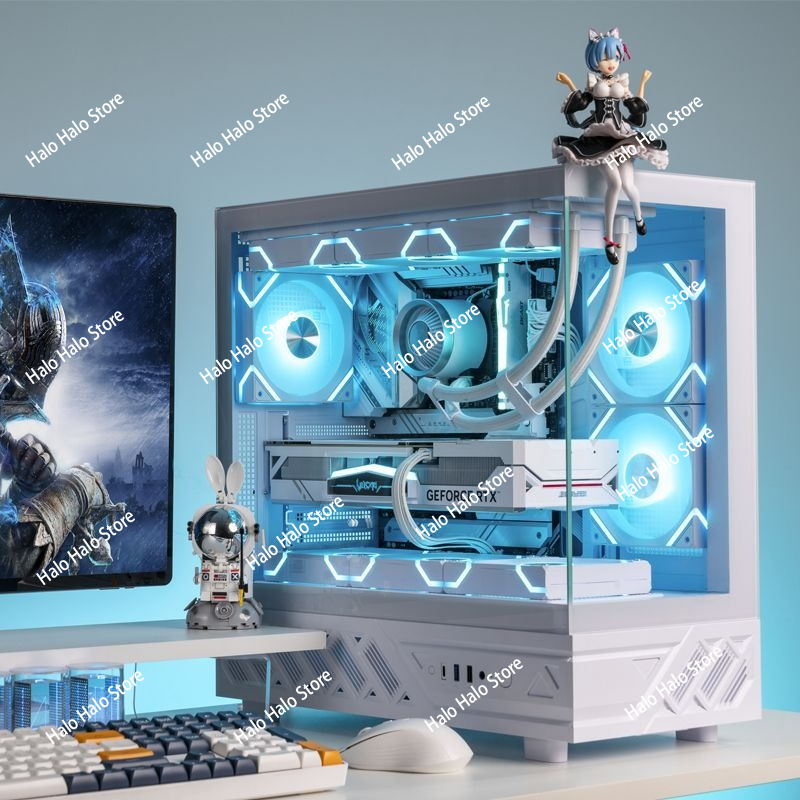 White Seaview ATX PC Case Temp - Pc Gaming White avis et prix