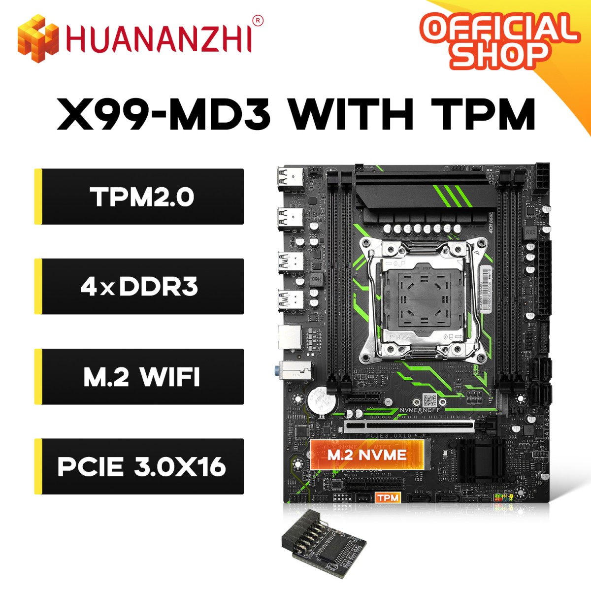 HUANANZHI X99-MD3 Motherboard  - Pc Gaming Omen avis et prix