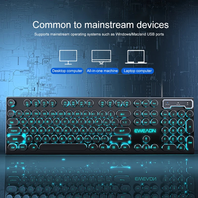Retro Punk Mechanical Feel Key - Pc Gaming Keyboard avis et prix