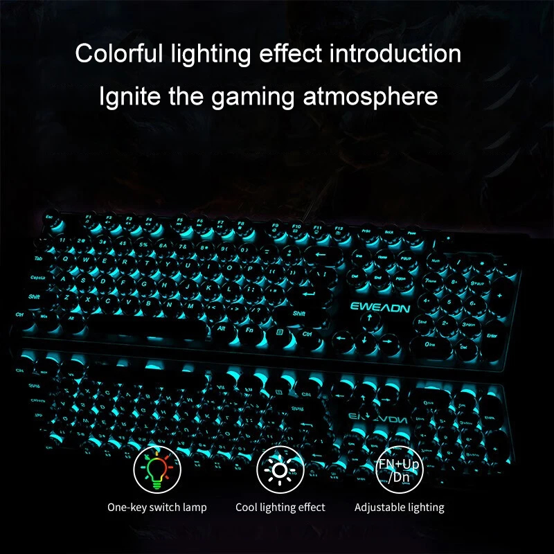 Retro Punk Mechanical Feel Key - Pc Gaming Keyboard avis et prix
