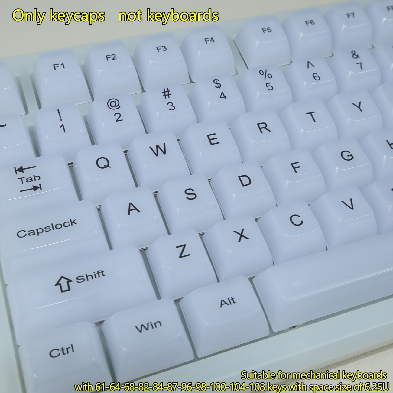 115-Key OEM Profile PC Keycaps - Pc Gaming White avis et prix