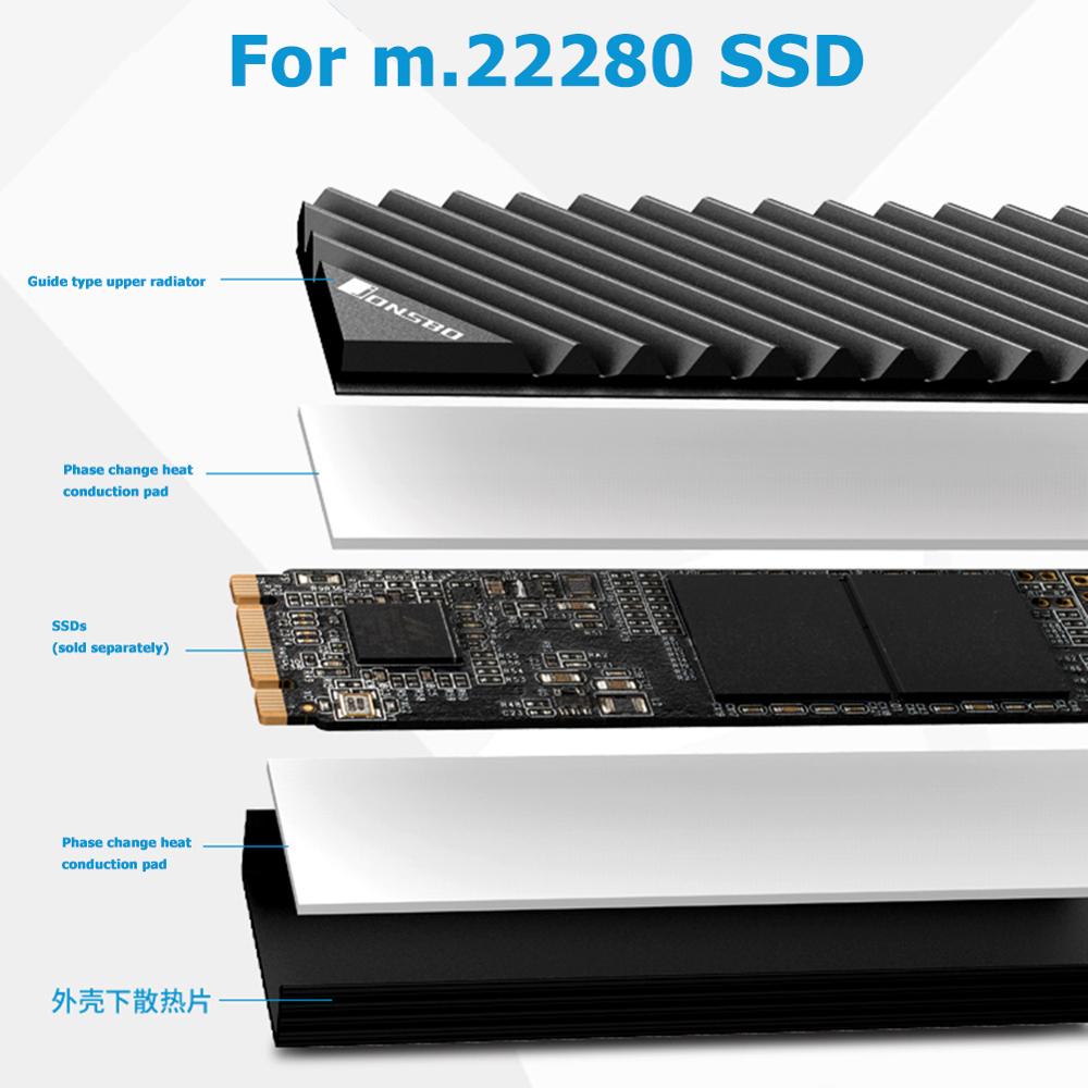 Jonsbo M2 2280 SSD Aluminum He - M.2 Ssd Heatsink avis et prix