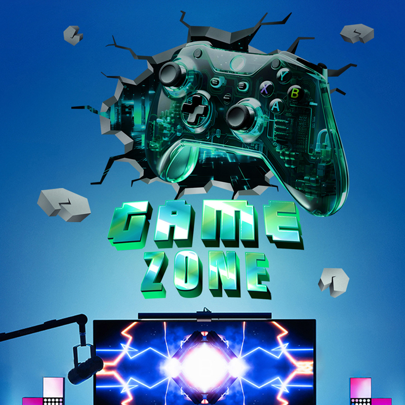 Game Zone Gaming Mural Broken  - Pc Gaming Wallpaper avis et prix