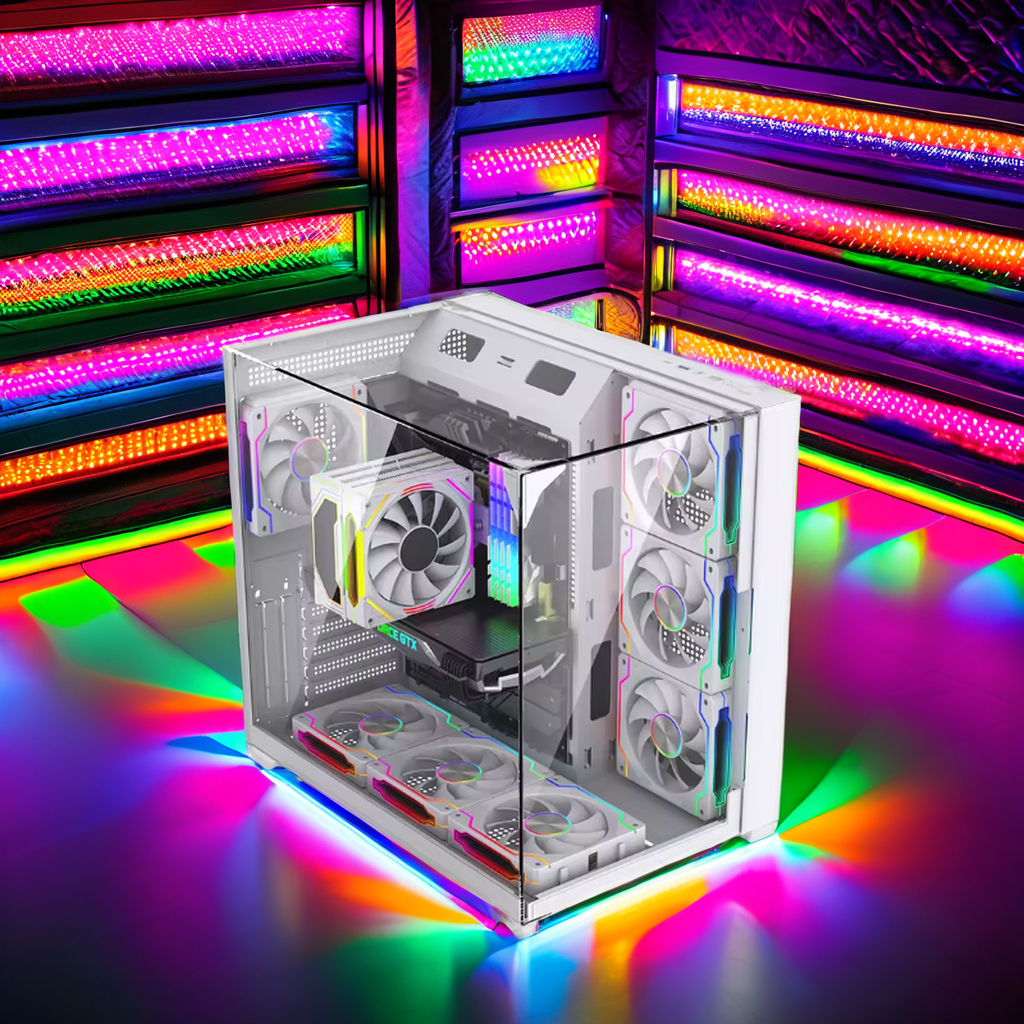 White PC Case Chassis Full Tow - Pc Gaming White avis et prix