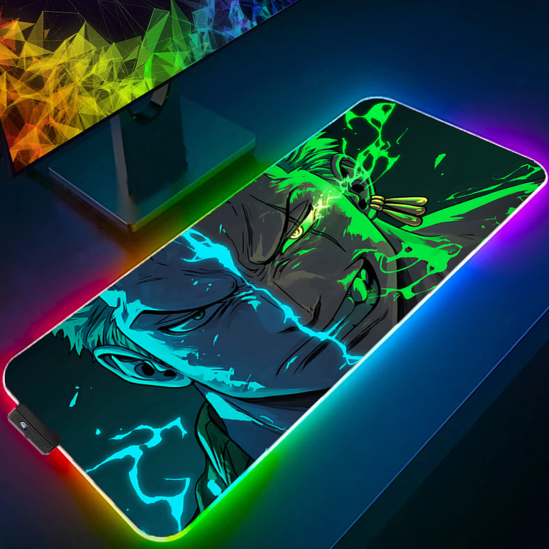 ONE PIECE Zoro Mouse Pad RGB G - Pc Gaming Keyboard avis et prix