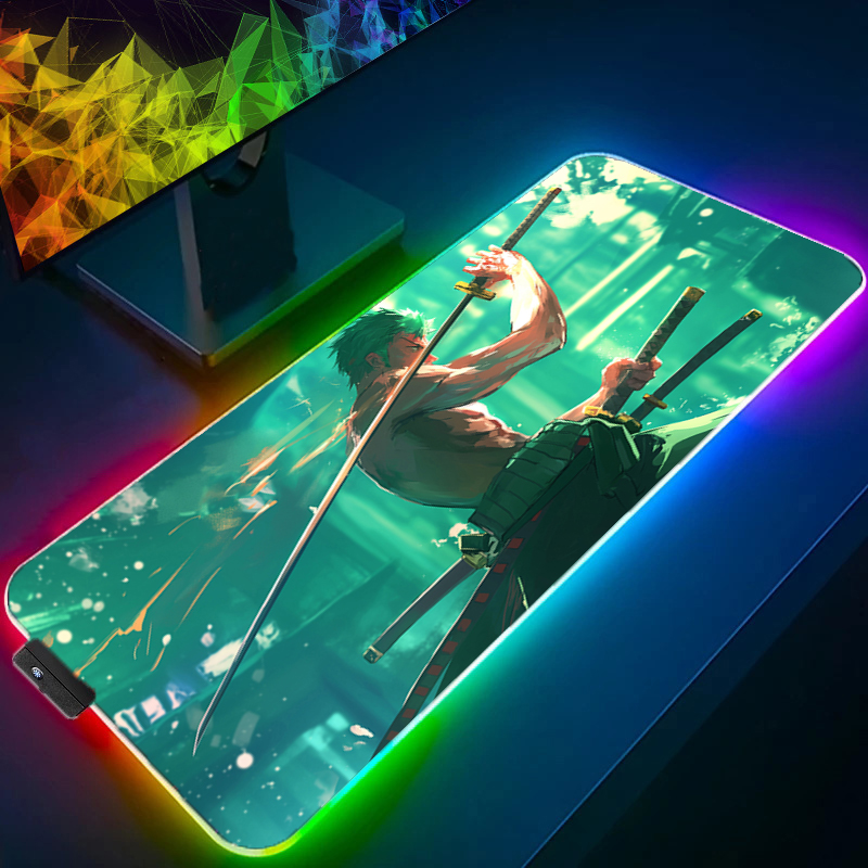 ONE PIECE Zoro Mouse Pad RGB G - Pc Gaming Keyboard avis et prix