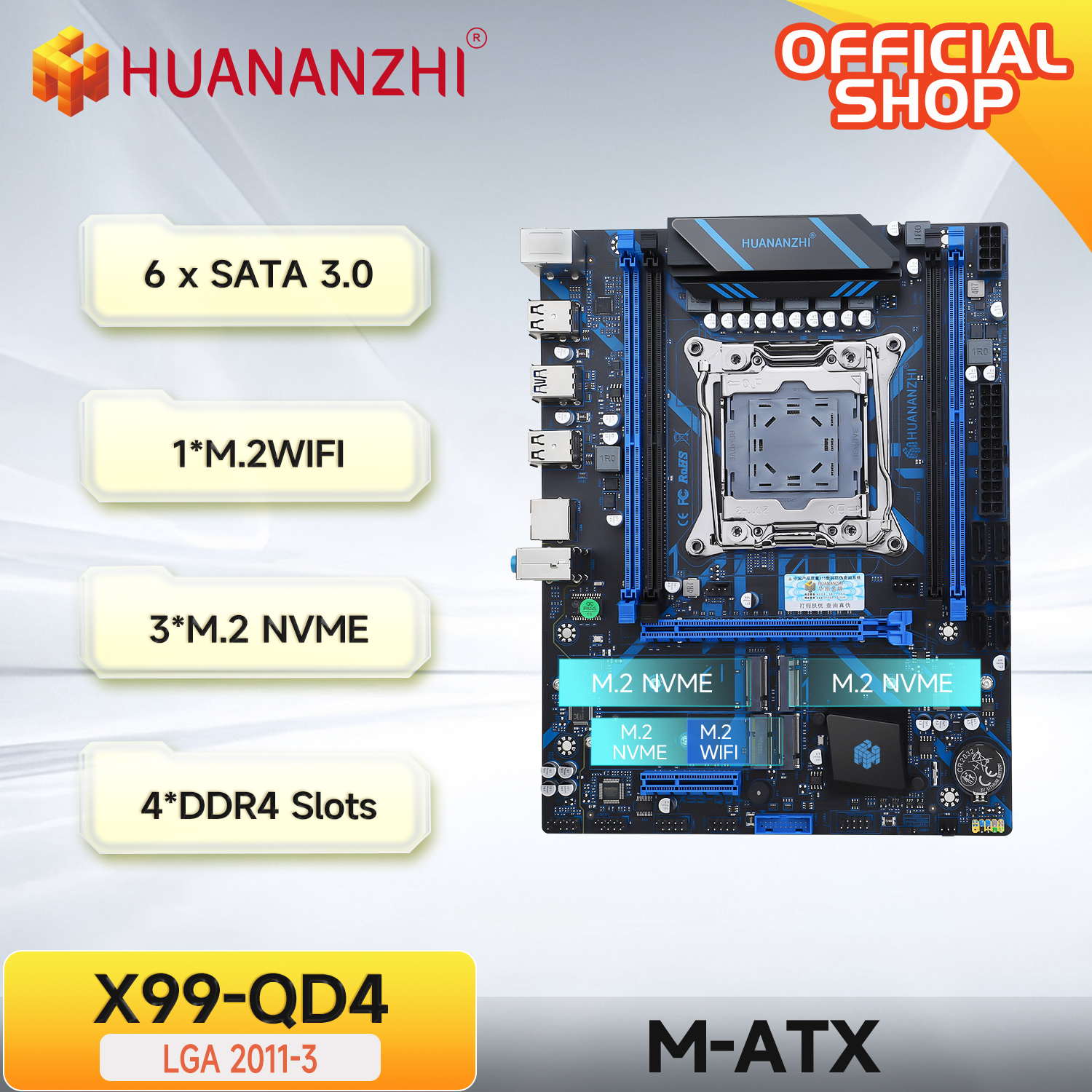 HUANANZHI X99 QD4 LGA 2011-3 X - Pc Gaming Omen avis et prix