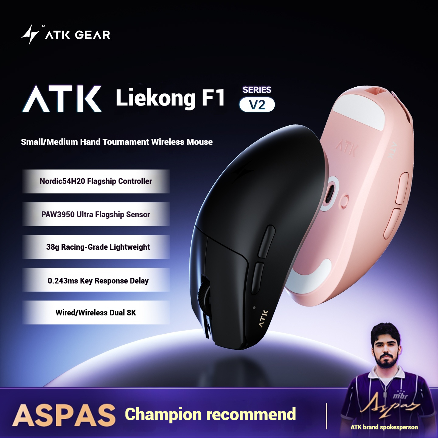 ATK Blazing Sky F1 V2 Ultimate - Wireless Gaming Mouse avis et prix