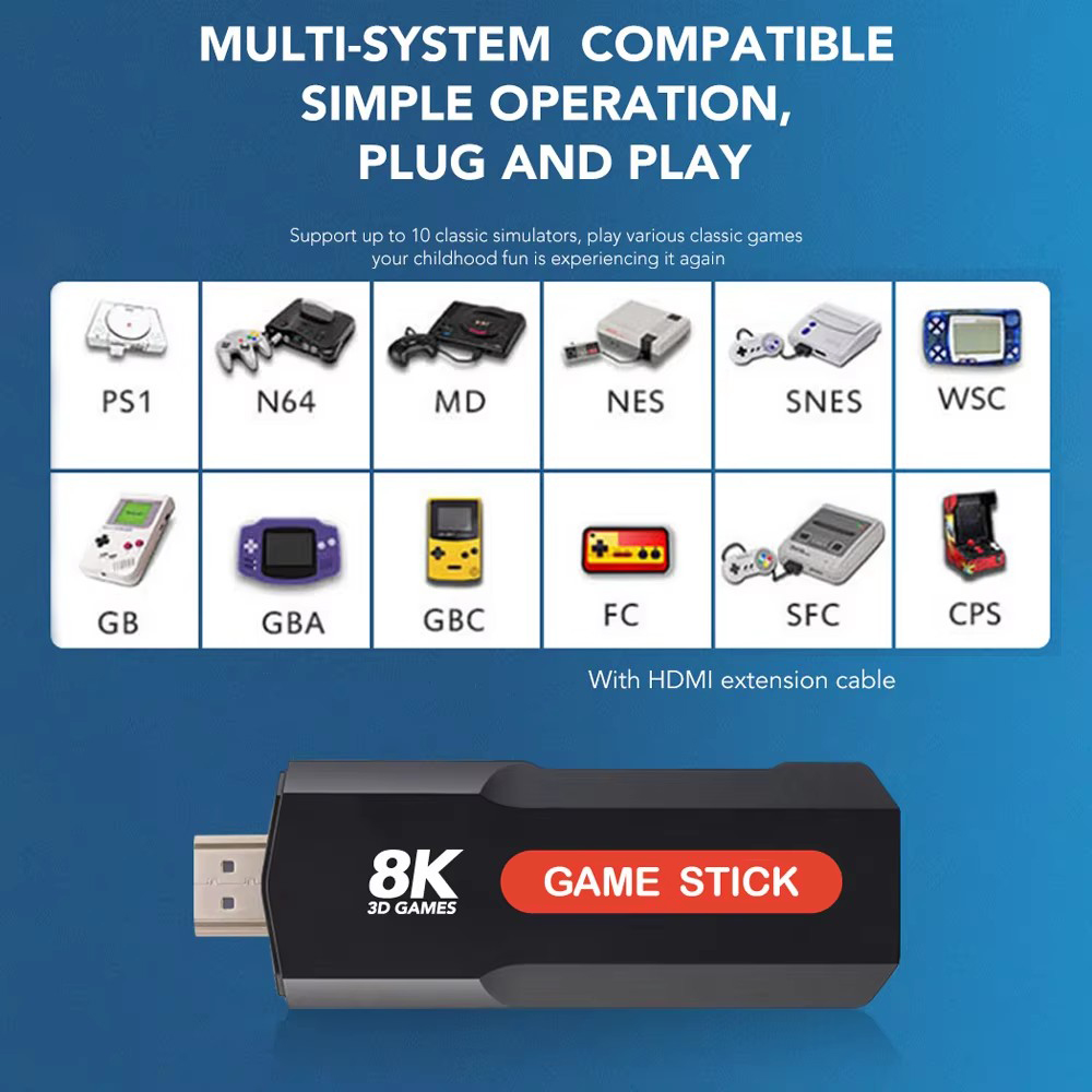 X2 Game Stick HD 4K 8K 3D Cons - Pc Gaming Emulator avis et prix
