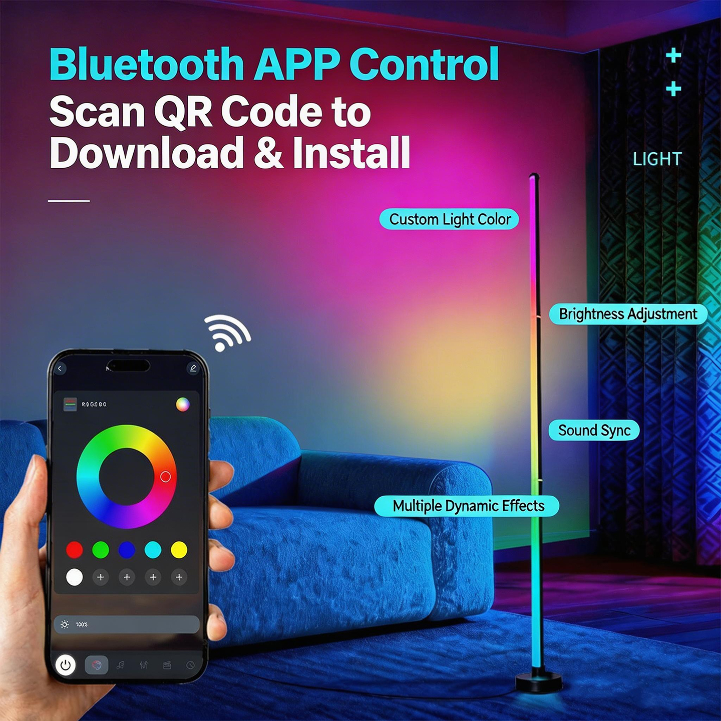 Corner Floor Lamp Smart LED RG - Gaming Controller avis et prix