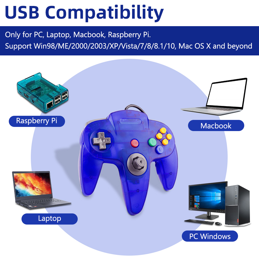 N64 Controller Classic USB Wir - Pc Gaming Emulator avis et prix