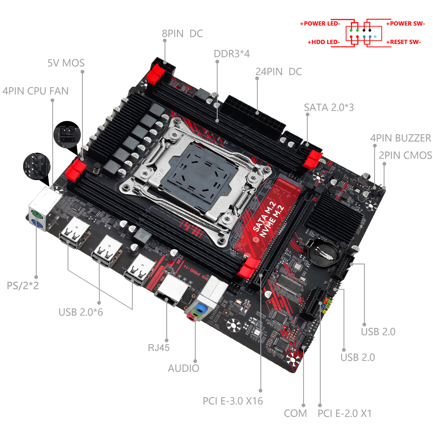 MACHINIST X99 PR8-H Motherboar - Pc Gaming Omen avis et prix