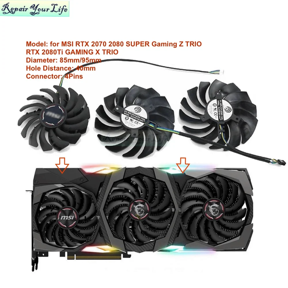 PC VGA Cooling Fan for MSI RTX - Pc Gaming Msi avis et prix