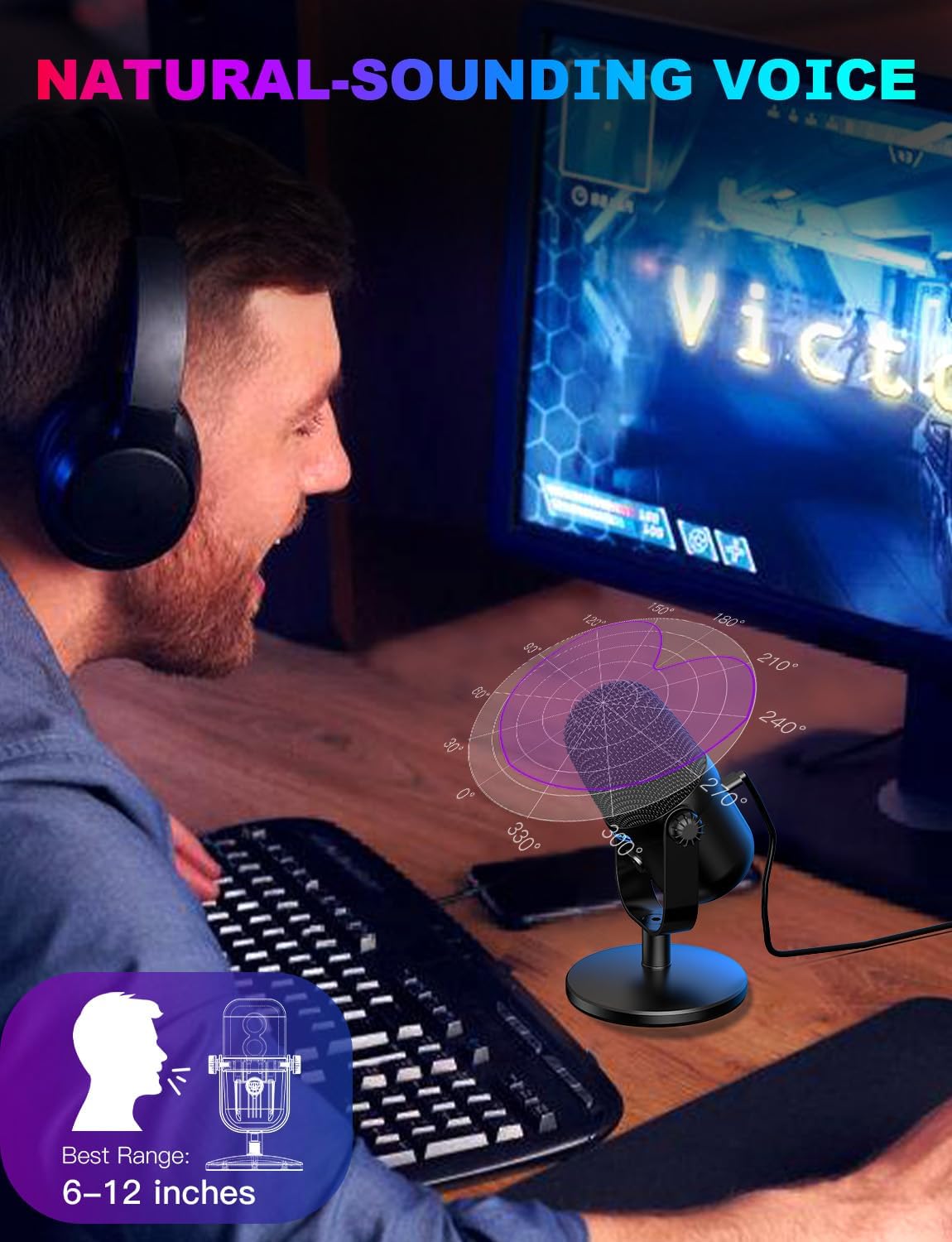USB Gaming Microphone With Noi - Pc Gaming Gaming avis et prix